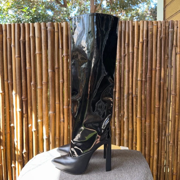 JIMMY CHOO pull up knee high boots - Picture 3 of 10